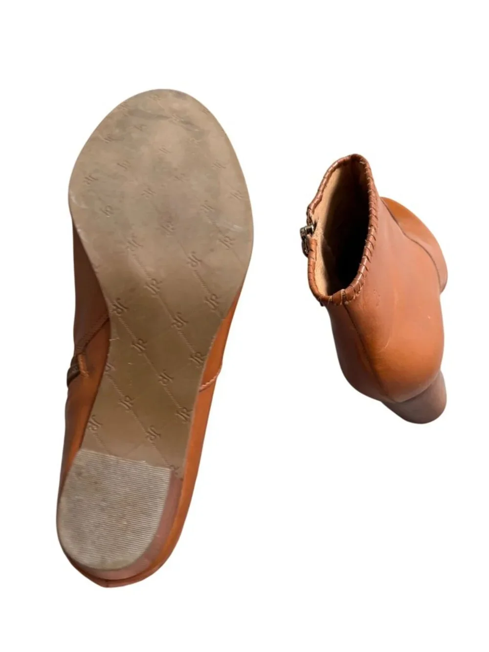 JACK ROGERS Tan Leather Ankle Boots Size 8.5